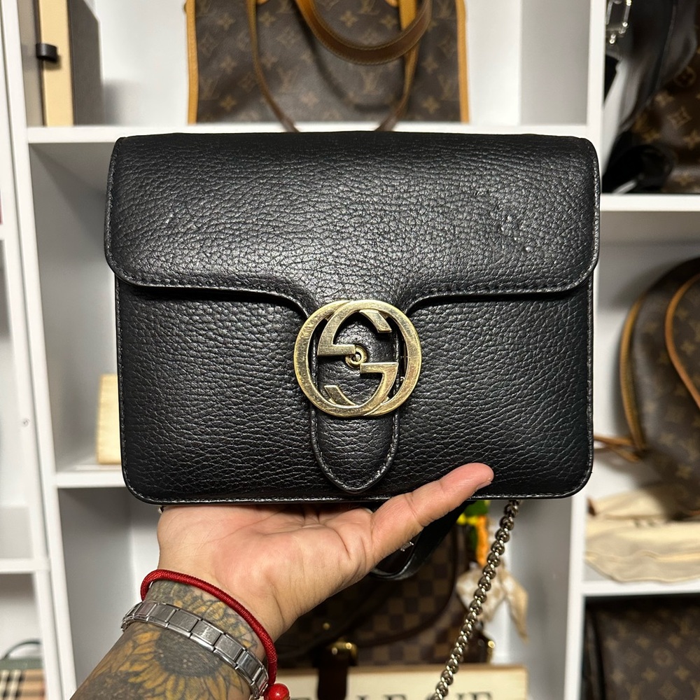❤️SOLD❤️GUCCI Interlocking LEATHER crossbody bag